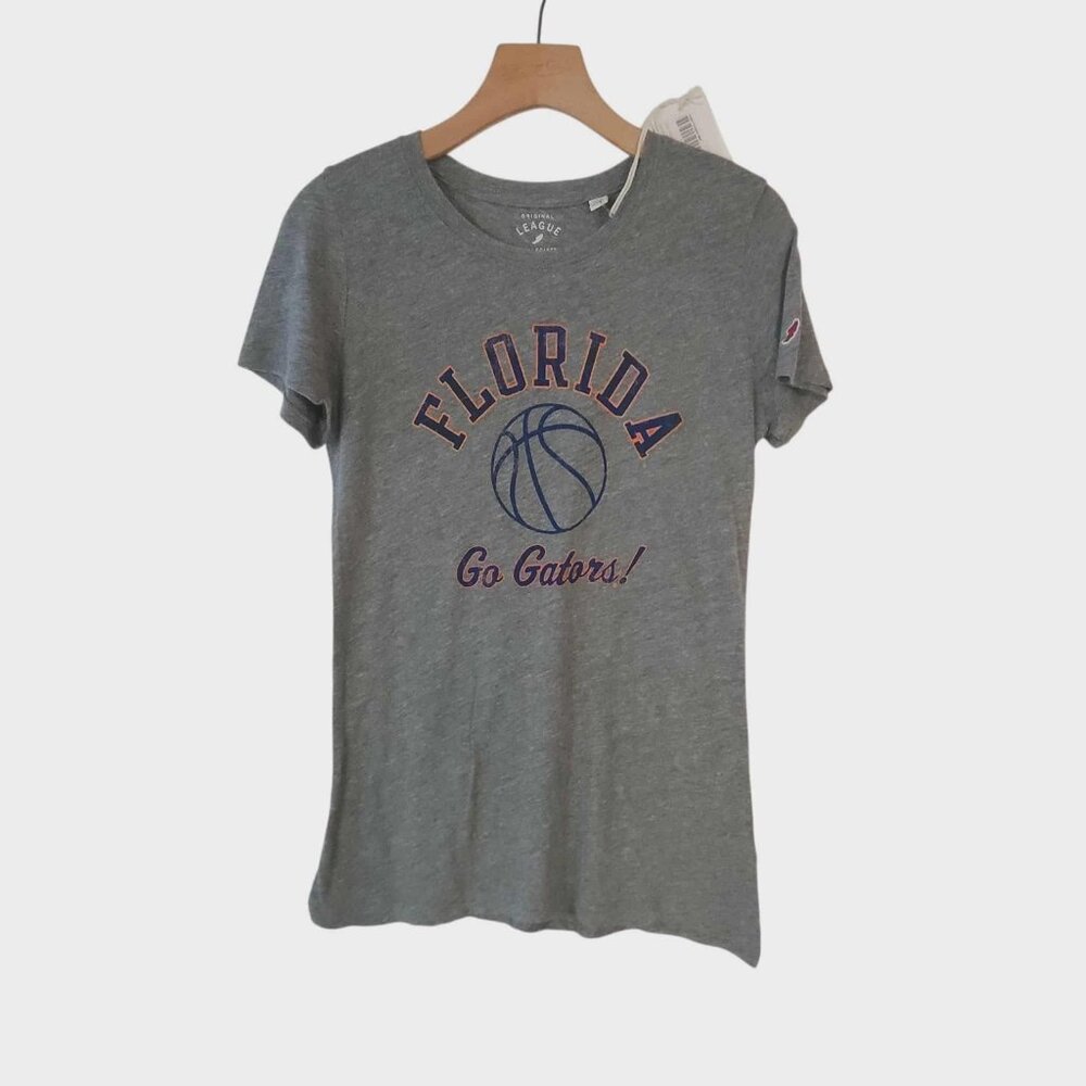 Florida Go Gators T-Shirt NCAA Gators Basketball Gray Womens Large NEW NWT